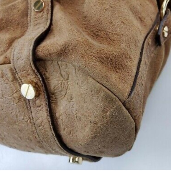 Michael Kors (MK) Distressed Ostrich Handbag - Picture 5 of 9